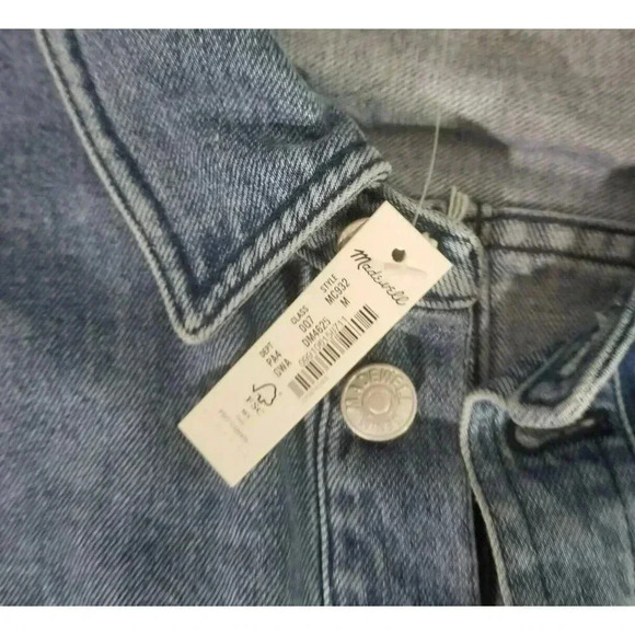 NWT Madewell Denim Relaxed Coverall Jumpsuit in Glenroy Wash Jean Medium MC932 - Picture 5 of 7